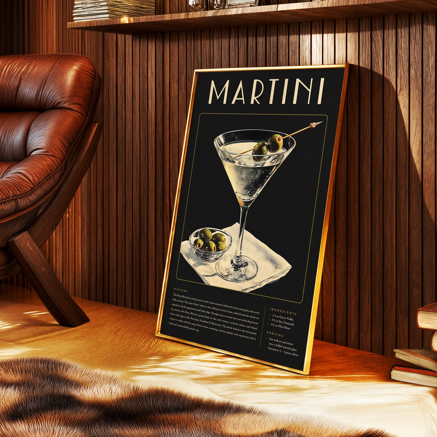 Vintage Dirty Martini Poster