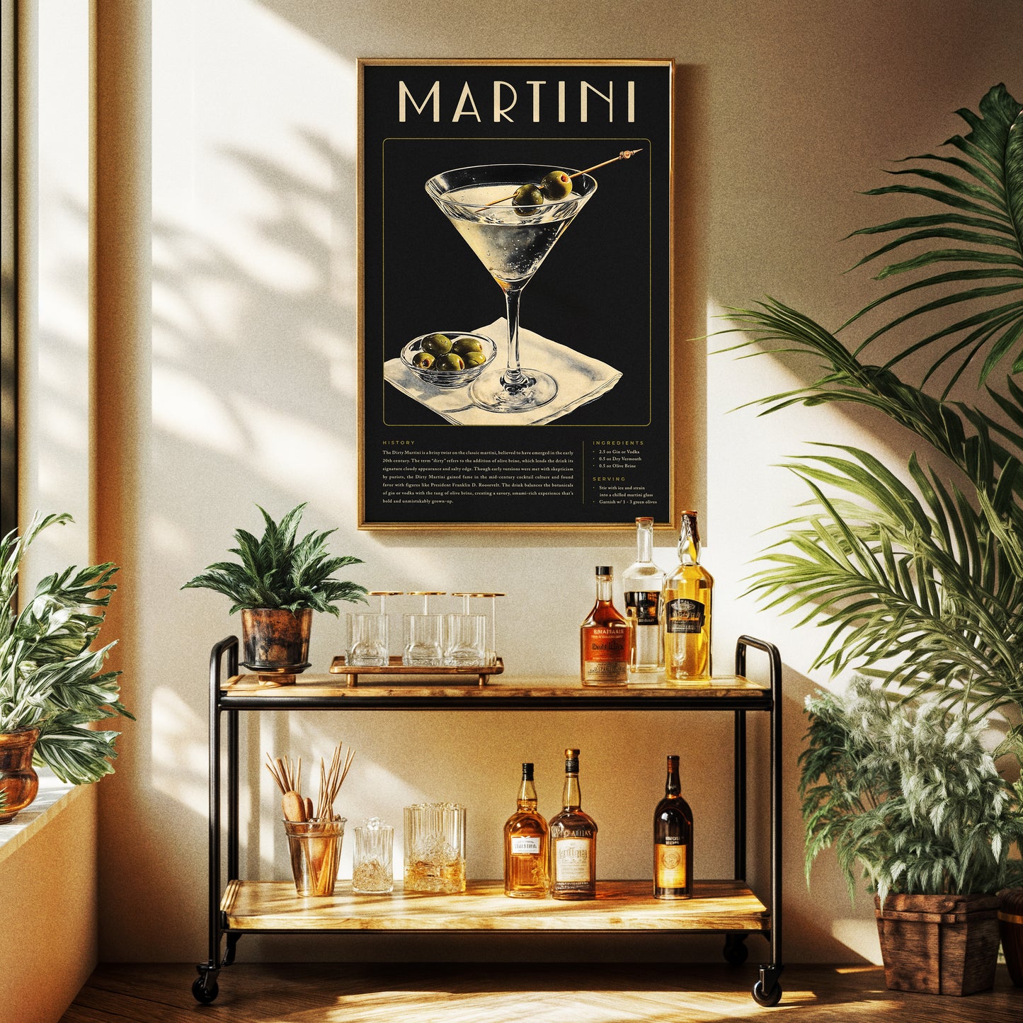 Vintage Dirty Martini Poster
