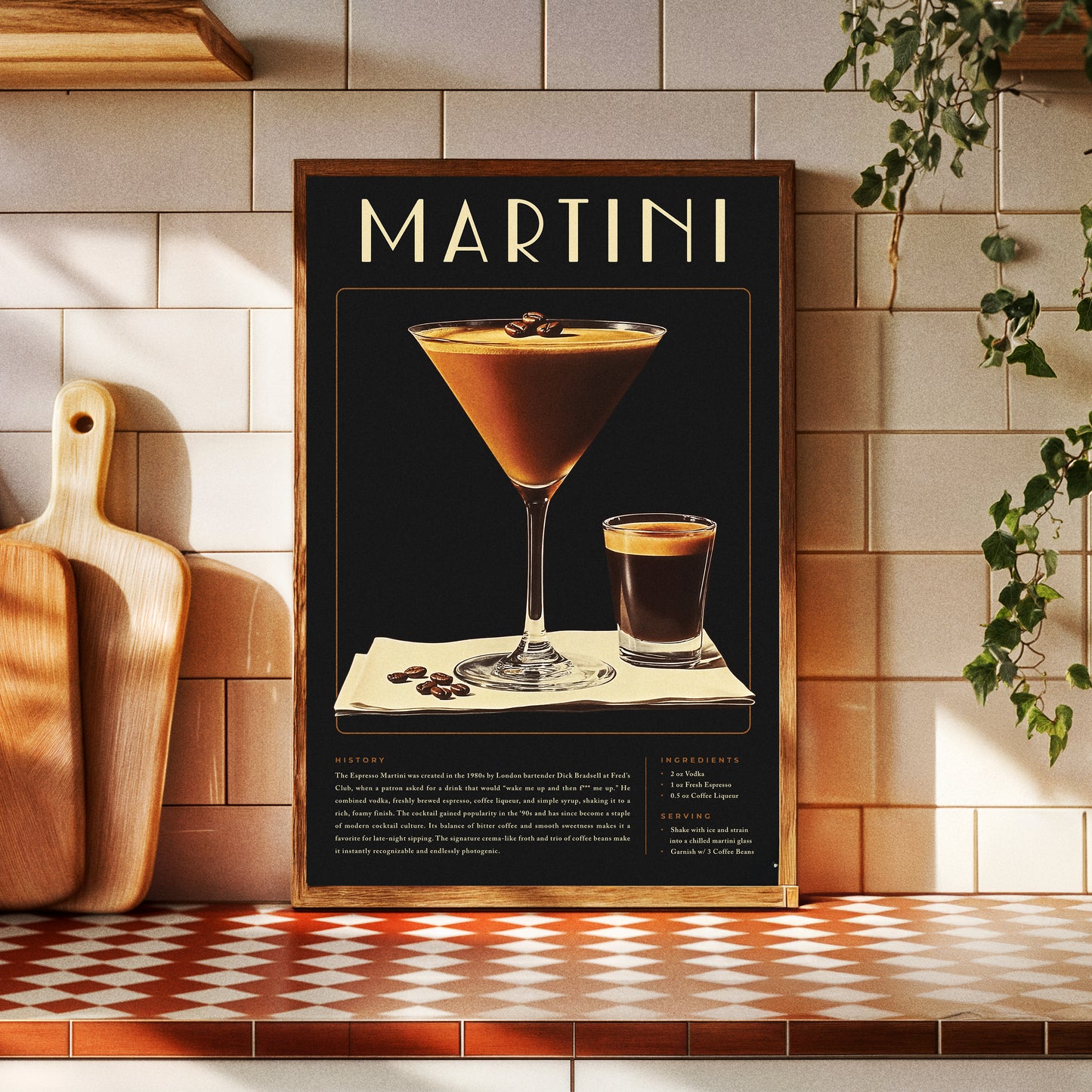 Vintage Espresso Martini Poster