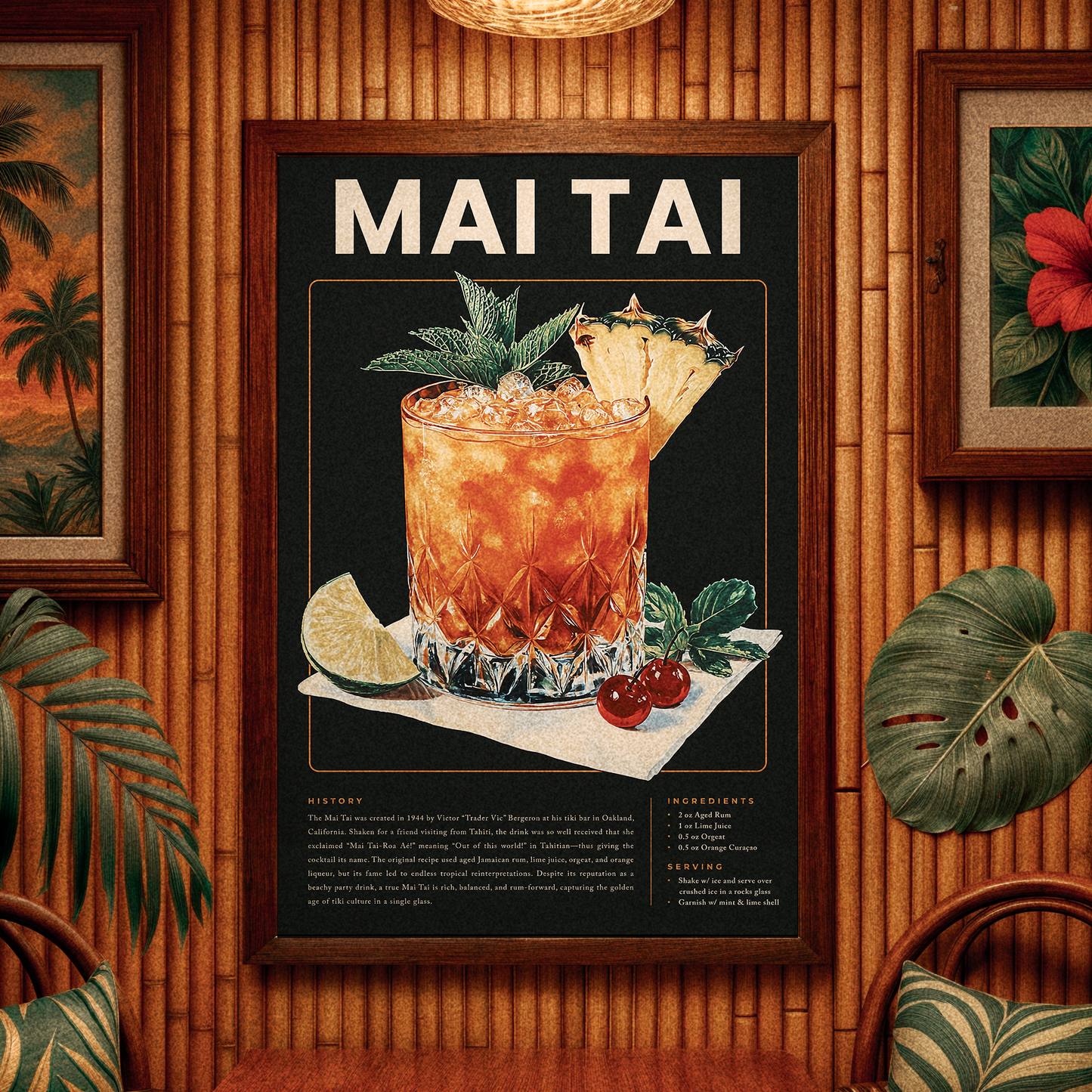 Vintage Mai Tai Poster