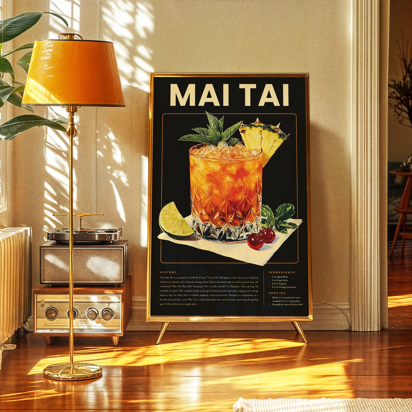 Vintage Mai Tai Poster