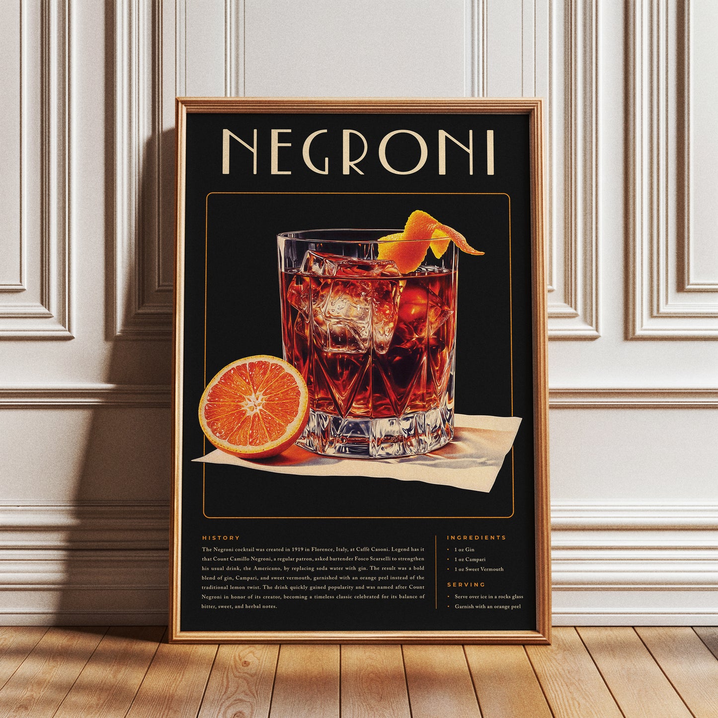 Vintage Negroni Poster