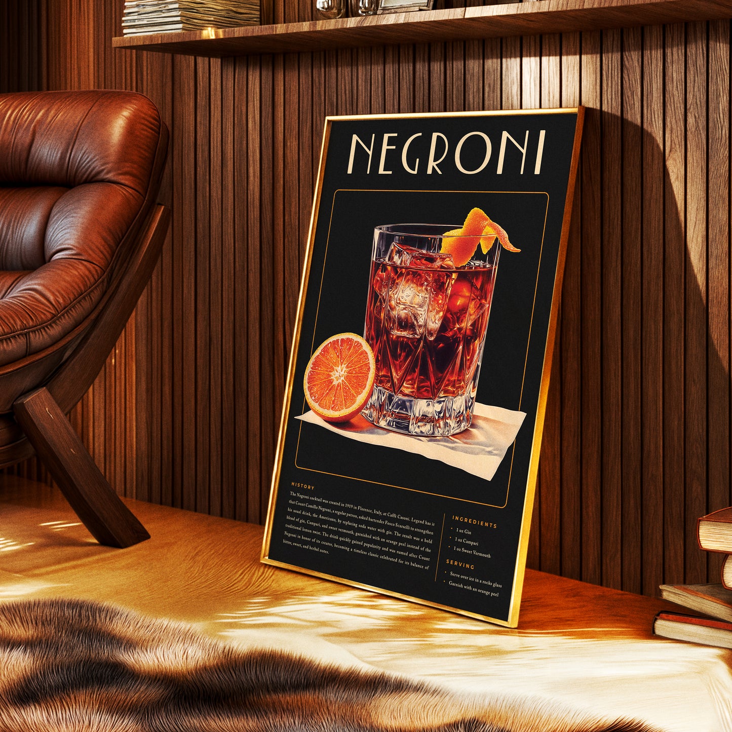 Vintage Negroni Poster