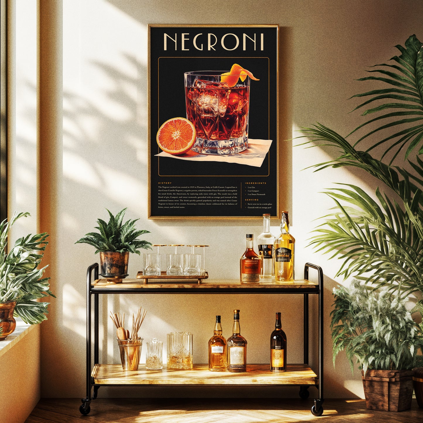 Vintage Negroni Poster