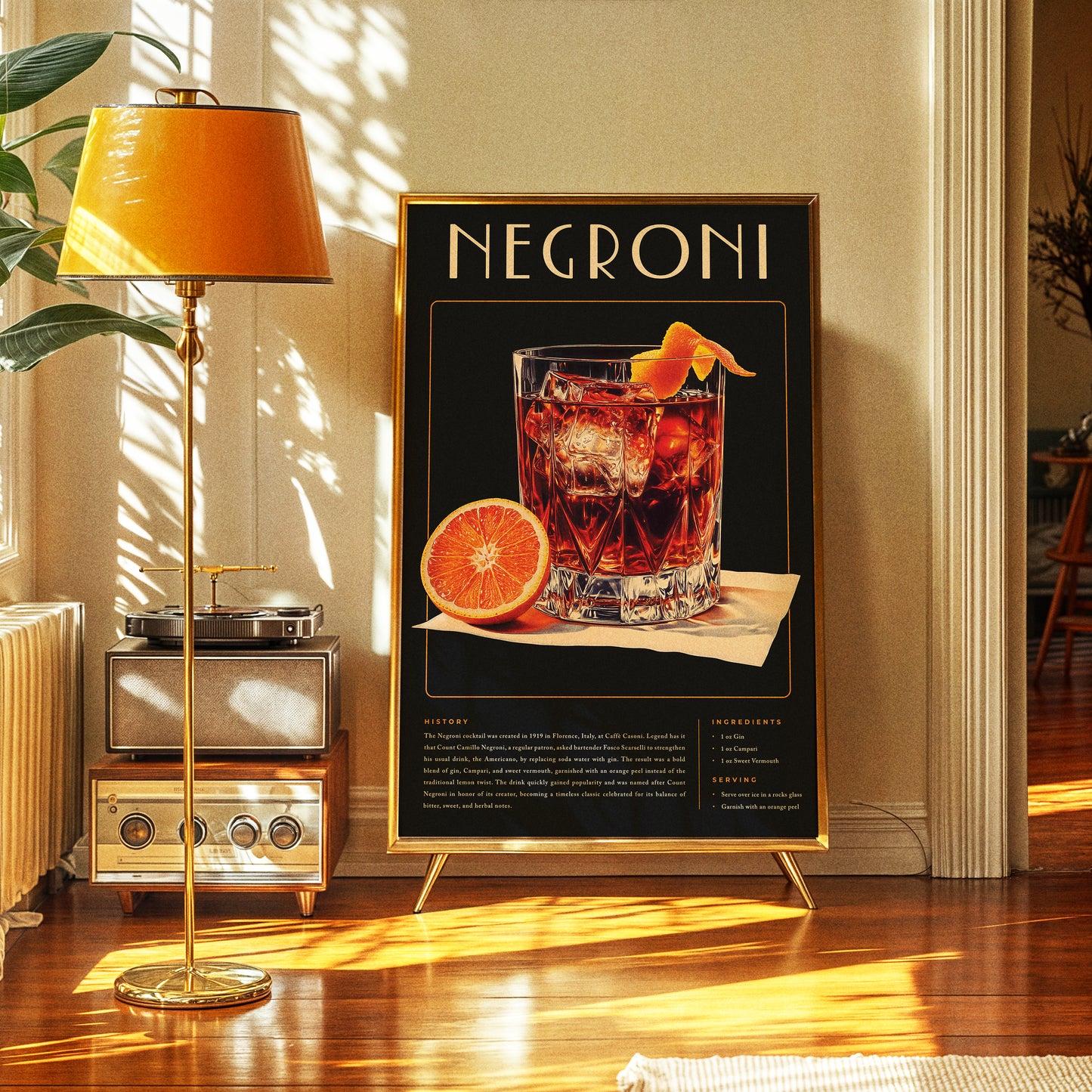 Vintage Negroni Poster
