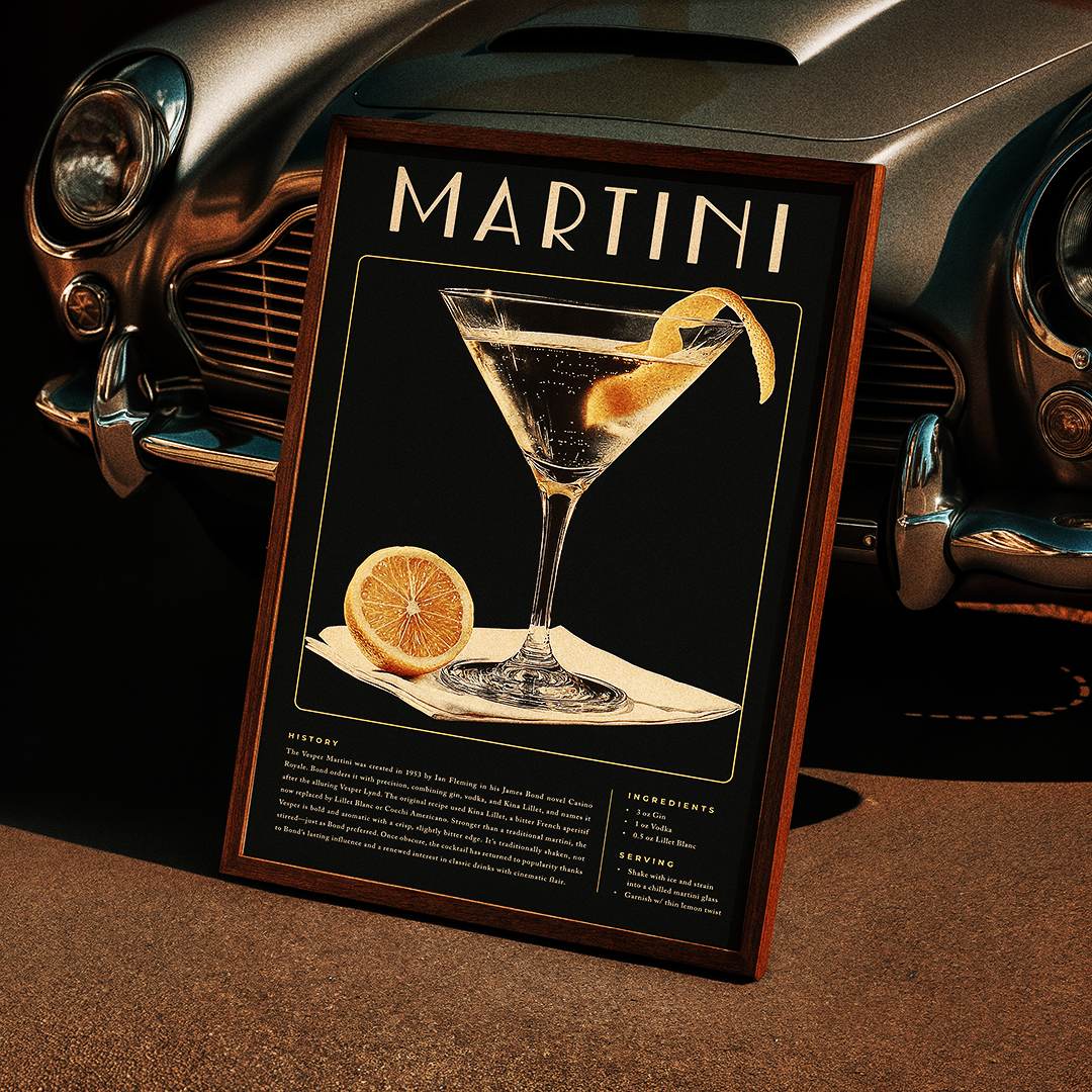 Vintage Vesper Martini Poster