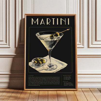 Vintage Dirty Martini Poster