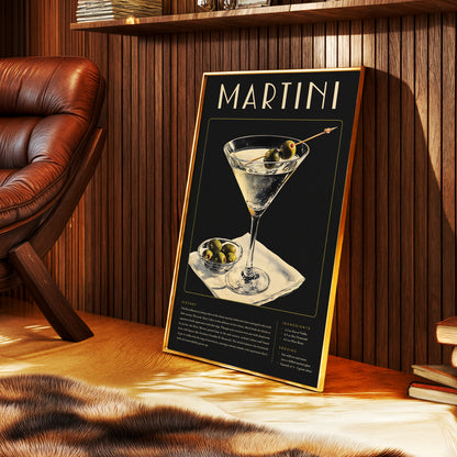 Vintage Dirty Martini Poster