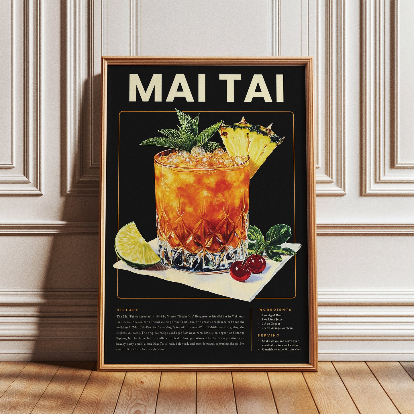 Vintage Mai Tai Poster