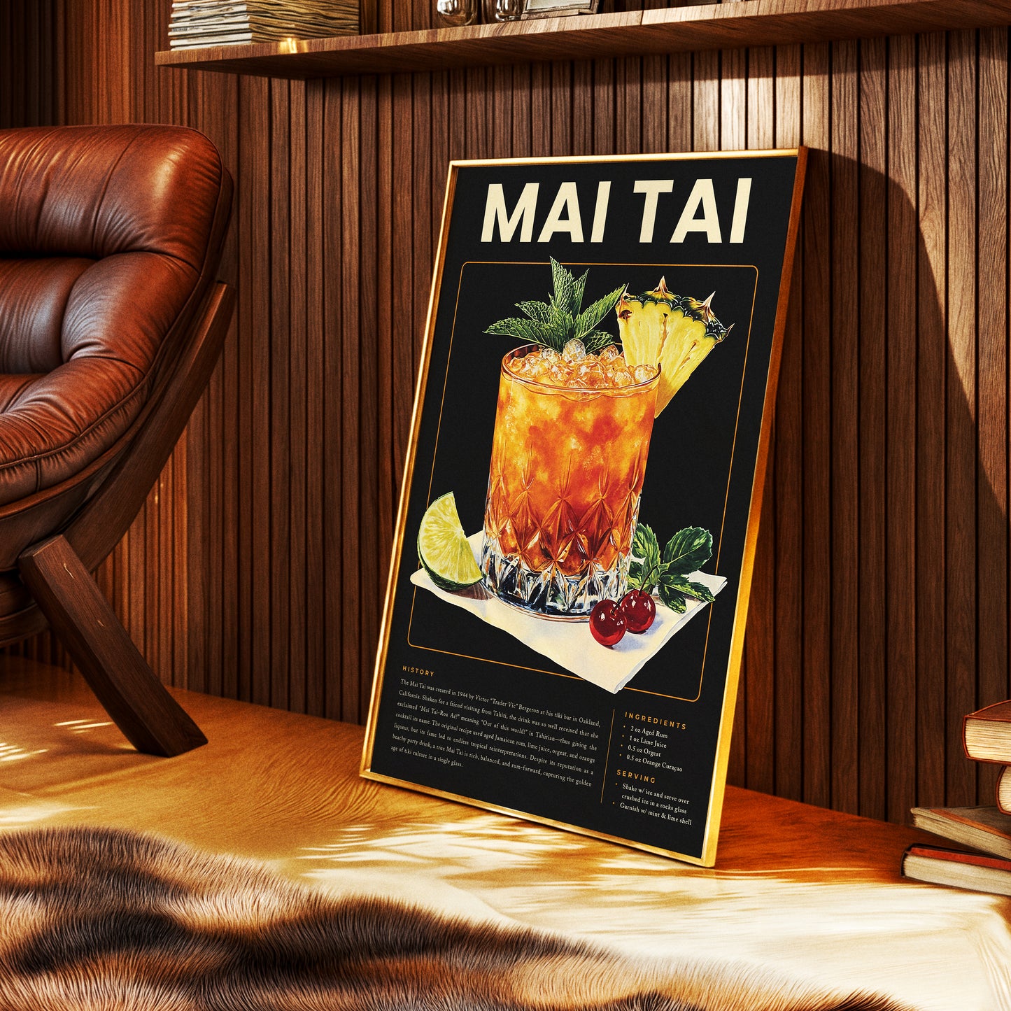 Vintage Mai Tai Poster