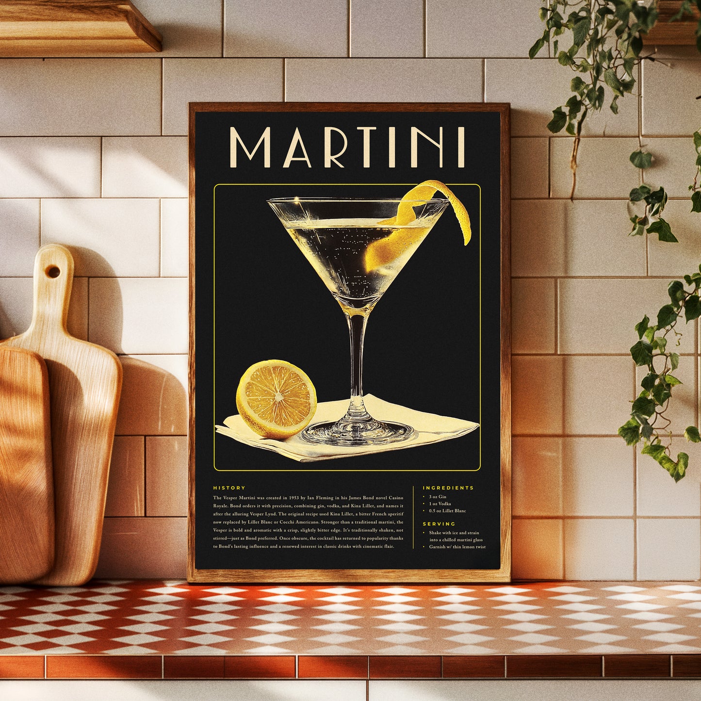 Vintage Vesper Martini Poster