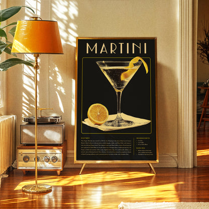 Vintage Vesper Martini Poster
