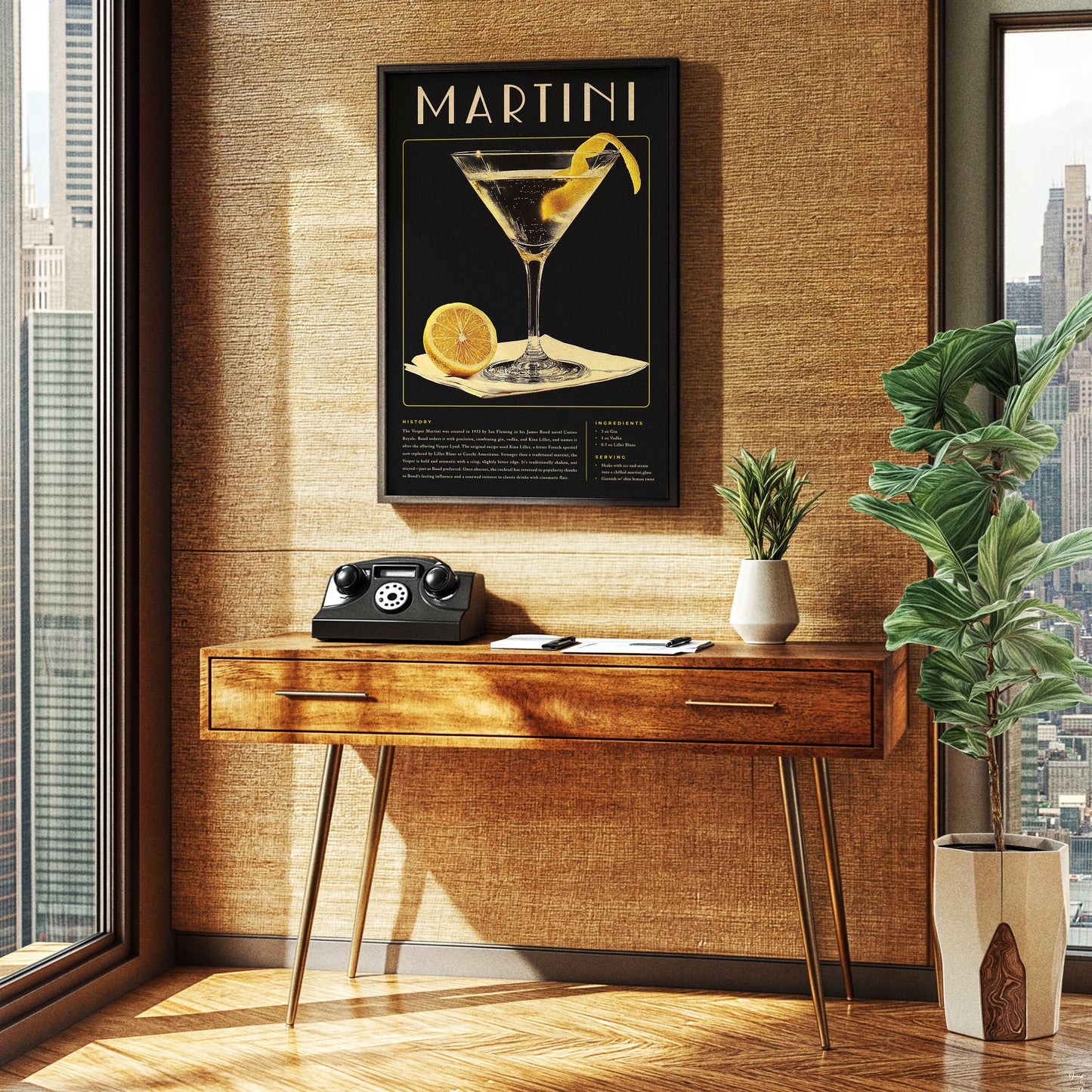 Vintage Vesper Martini Poster