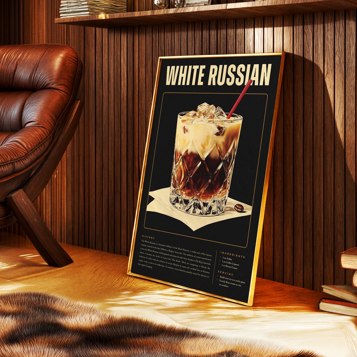 Vintage White Russian Poster