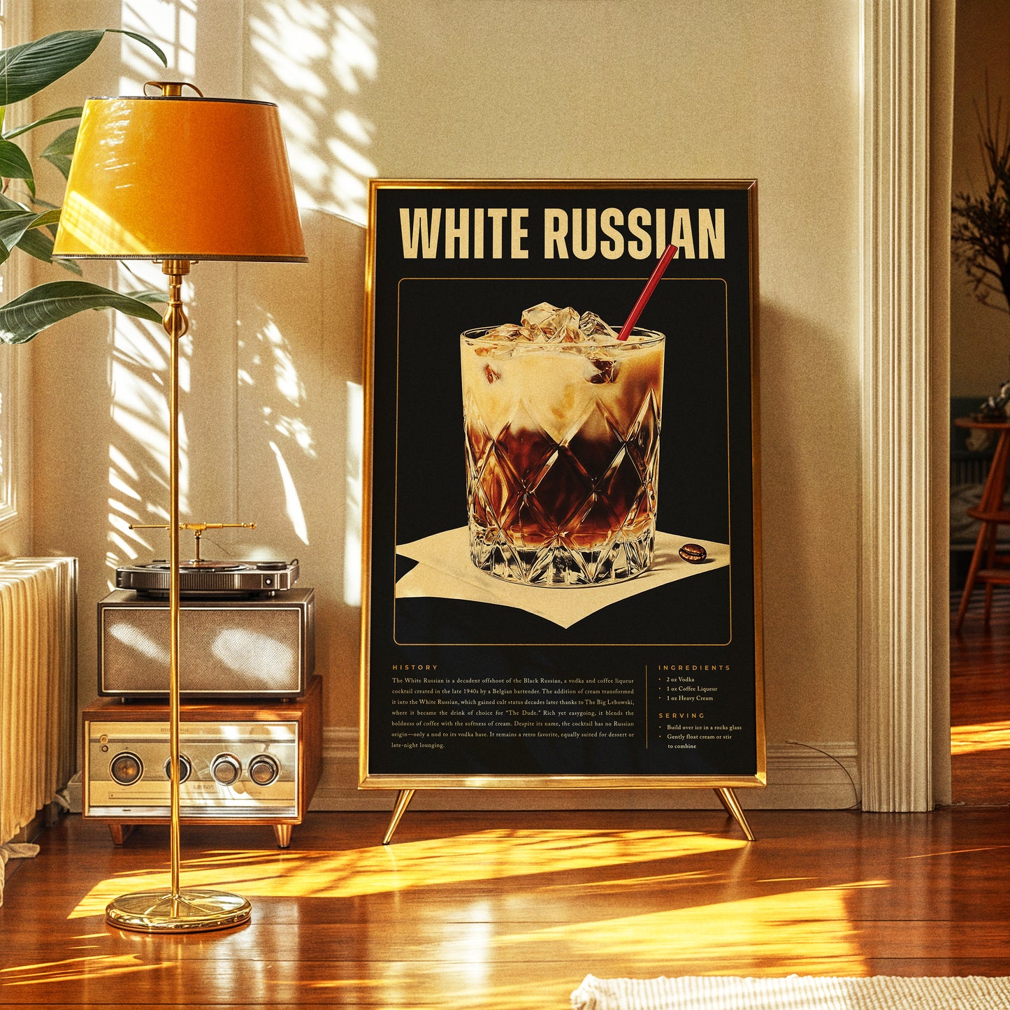 Vintage White Russian Poster