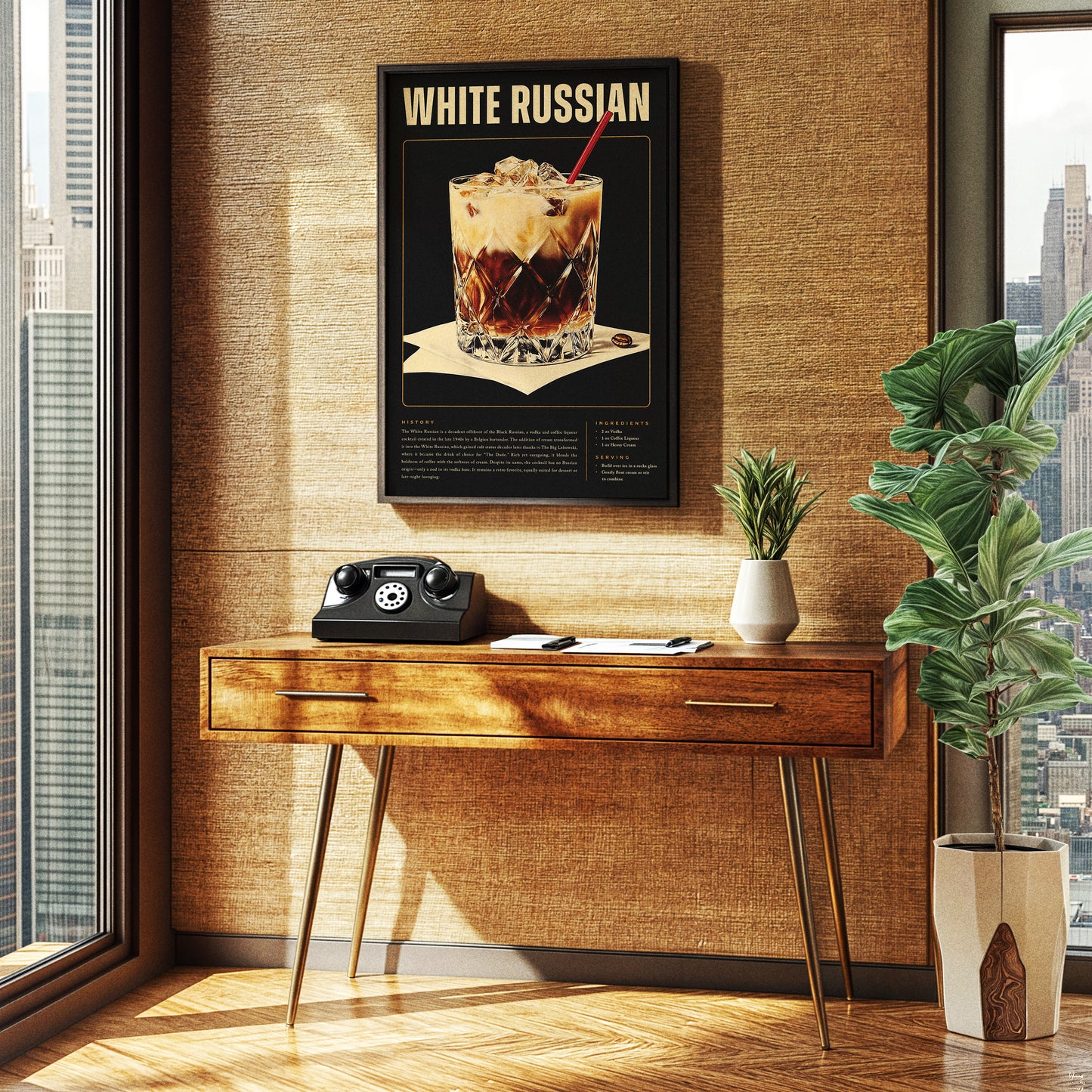 Vintage White Russian Poster