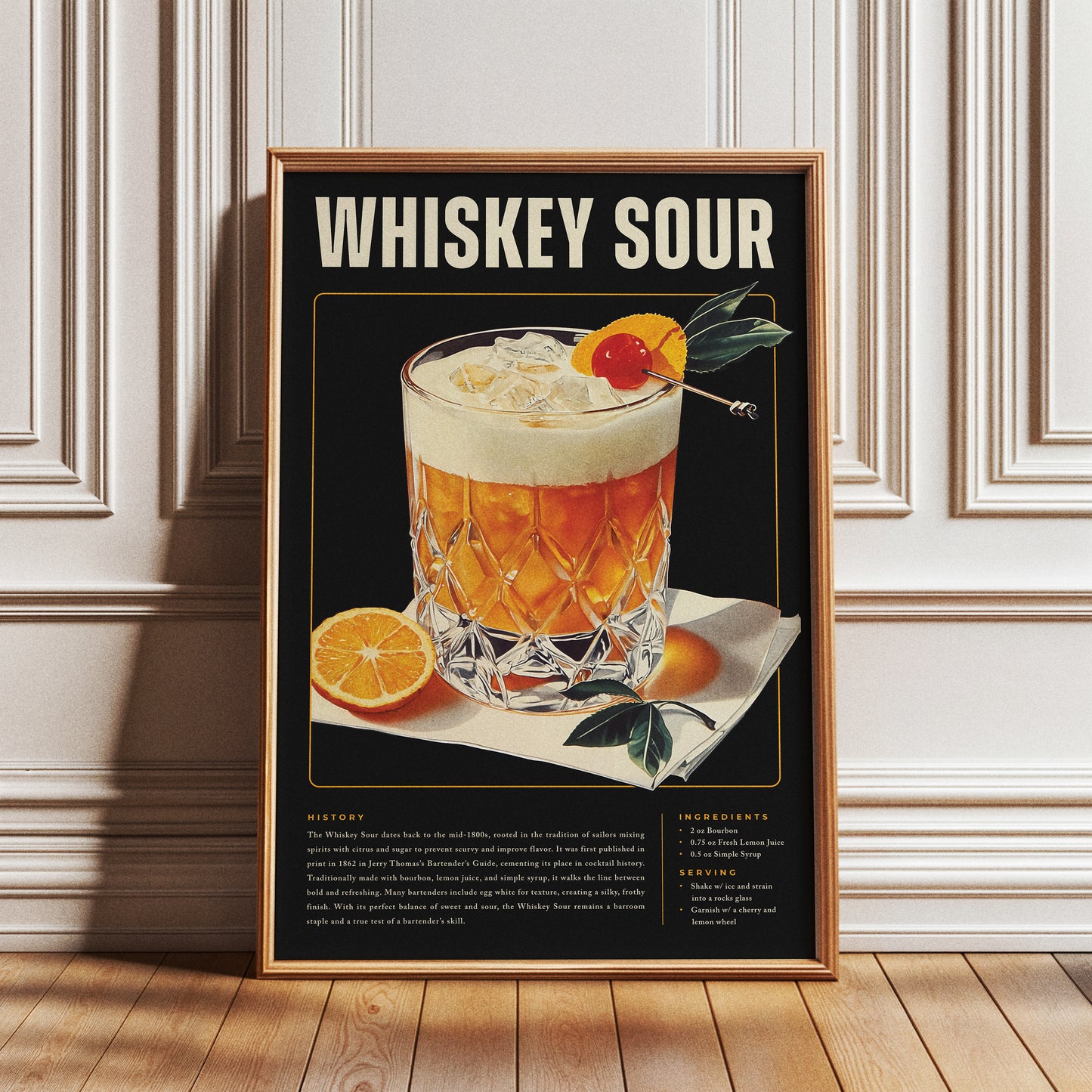 Vintage Whiskey Sour Poster