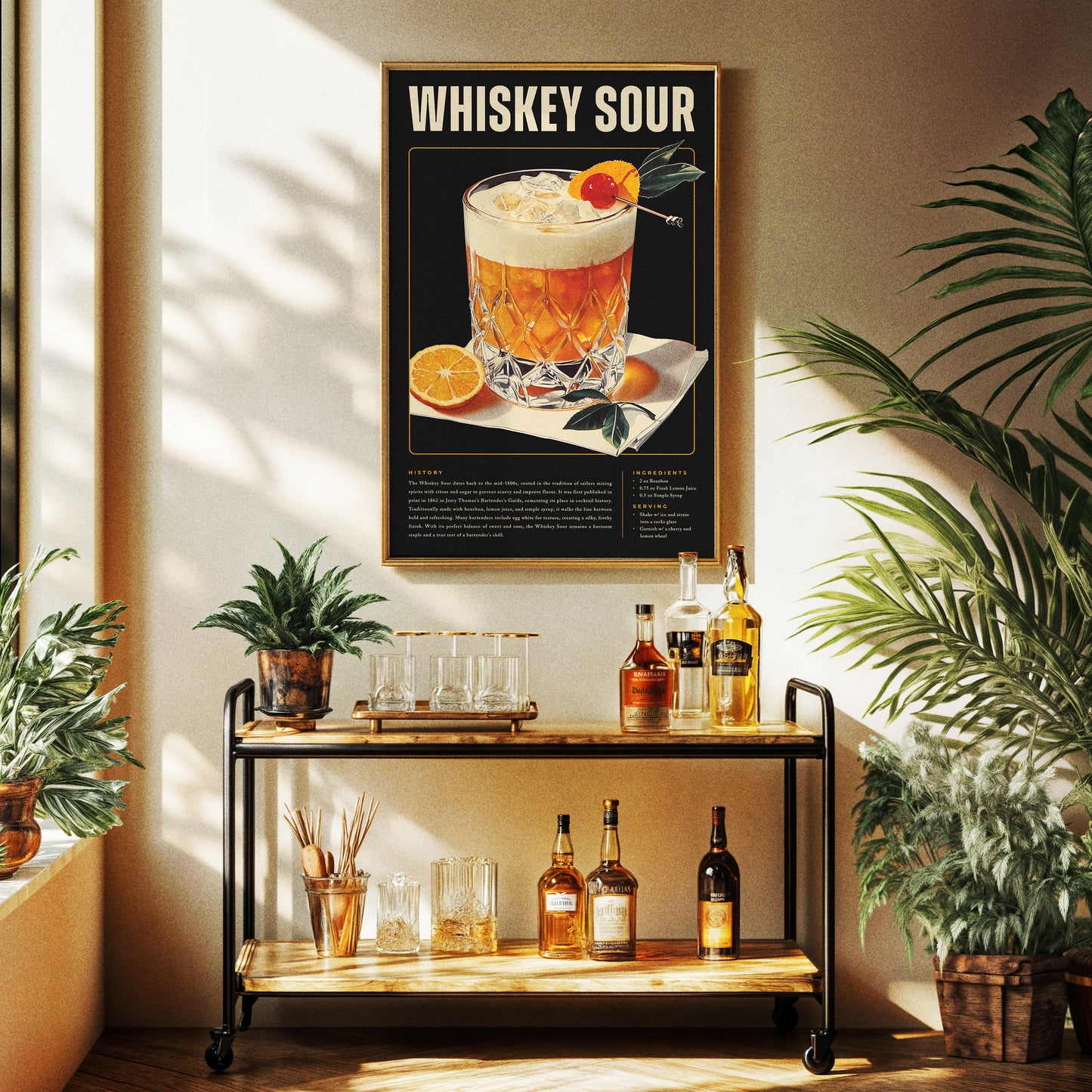 Vintage Whiskey Sour Poster