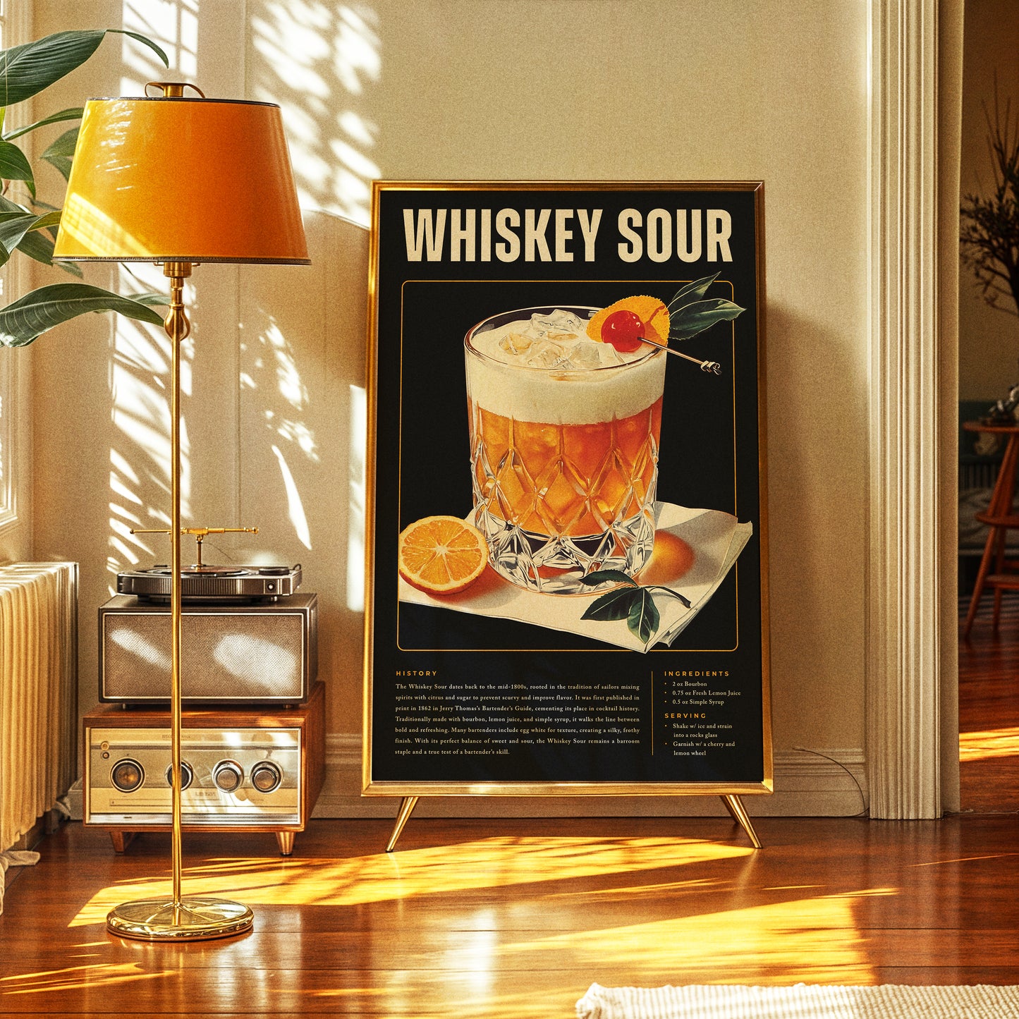 Vintage Whiskey Sour Poster
