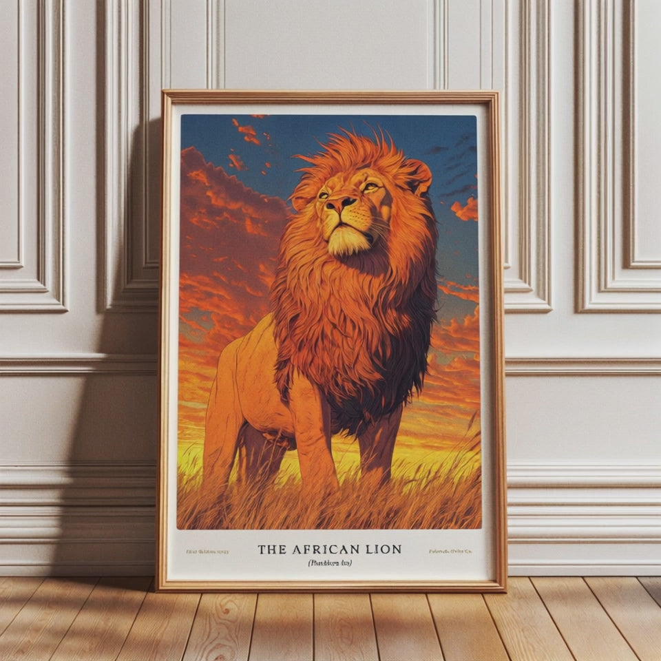 African Lion Poster – Palmetto Print Co.