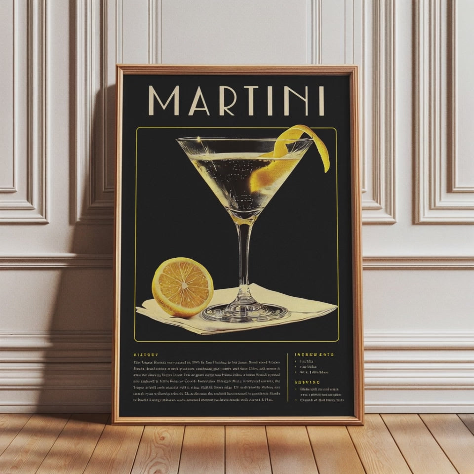 Vintage Vesper Martini Poster – Palmetto Print Co.